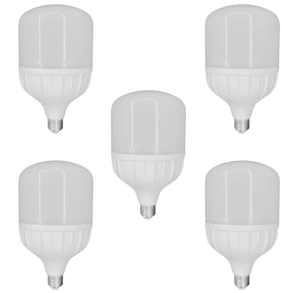 Chn 5'li Paket 60w Büyük Boy 6500K Beyaz Işık E27 Led Tasarruflu Ampül