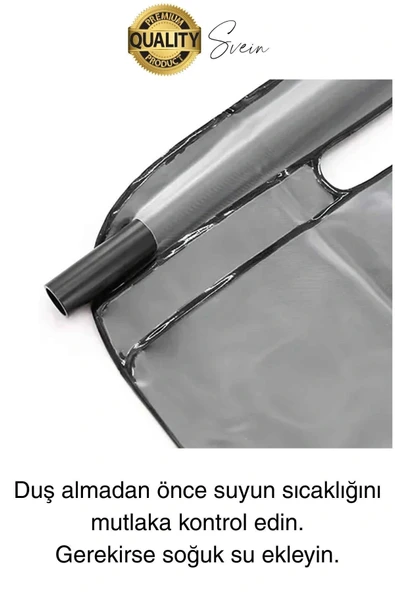 Premium Güneşte Isınabilen Taşınabilir Katlanabilen 20 Lt Kamp Duşu Seti Yıkanma Banyo Hortum Başlık - 4