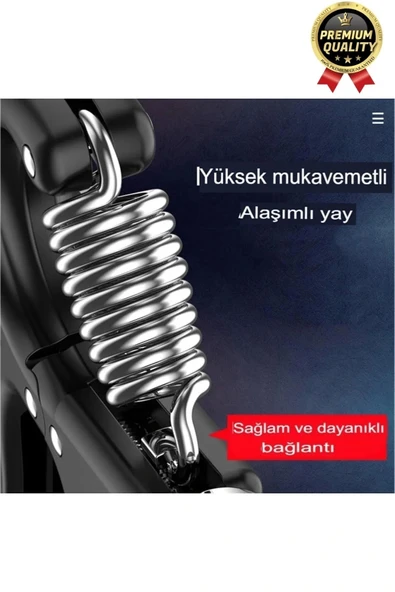 Premium Ayarlanabilir Taşınabilir Fitness Egzersiz Sayaçlı El Yayı 5-60 Kg Bilek Kası Güçlendirici - 5