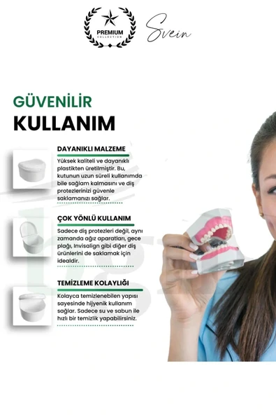 Yüksek Kalite Diş Protezi Saklama Kabı Kutusu Ortodondik Seyahat Ağız Koruyucu Taşınabilir Hijyenik - 3