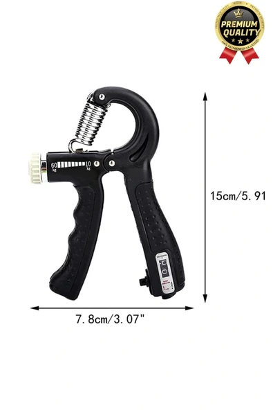 Premium Ayarlanabilir Taşınabilir Fitness Egzersiz Sayaçlı El Yayı 5-60 Kg Bilek Kası Güçlendirici - 7