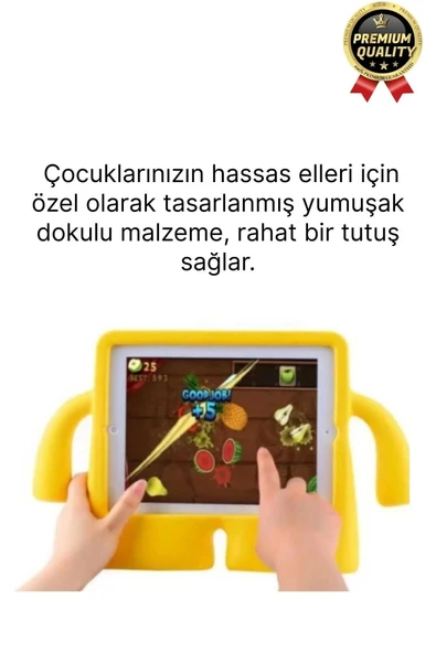 Kids Tutacaklı Apple Samsung Uyumlu 8.7 Inç Eğlenceli Karakterli Standlı Çocuk Tablet Kılıfı - 3