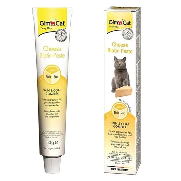 Gimcat Biyotinli ve Peynirli Güzellik Kedi Malt Macunu 50 Gr - 1