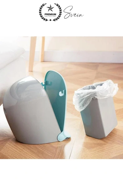 Yeni Nesil Tasarım Pedallı Masaüstü 2 lt Mutfak Banyo Çocuk Odası Çöp Kovası Pratik Tezgah Üstü - 3