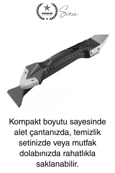 3'ü 1 Arada Fayans Derz Dolgu Silikon Kazıyıcı Sıyırıcı Uygulayıcı Aparat Mutfak Banyo Kapı Pencere - 6