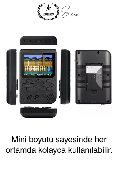 Sup 400 Taşınabilir Mini 2 in 1 GameBoy Oyun Konsolu Retro Nostaljik Atmosfer Atari Video Çocuk - 3