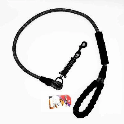 EuroDog Reflektörlü Köpek Gezdirme Tasması 14 Mm 120 Cm Siyah