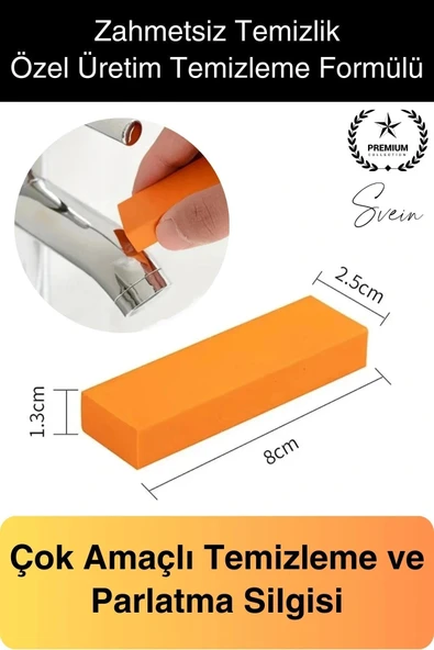 Çok Amaçlı Parlatma Silgisi Mutfak Banyo Çelik Çizik Pas Kireç Kir Temizlik Tencere Musluk ürün görseli