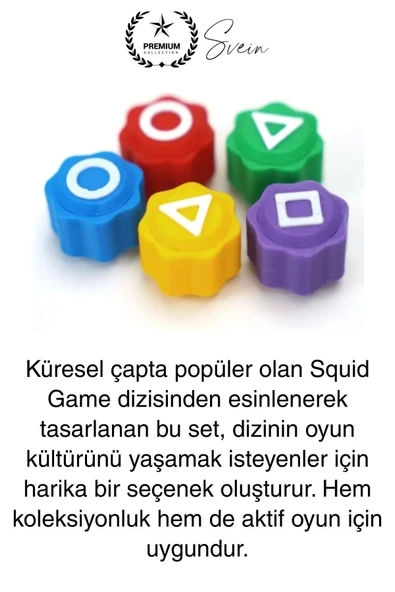 Squid Game 5 Taş Oyunu Seti Kutulu Renkli Geleneksel Kore Gonggi Koordinasyon Aile Parti Aktivite - 4