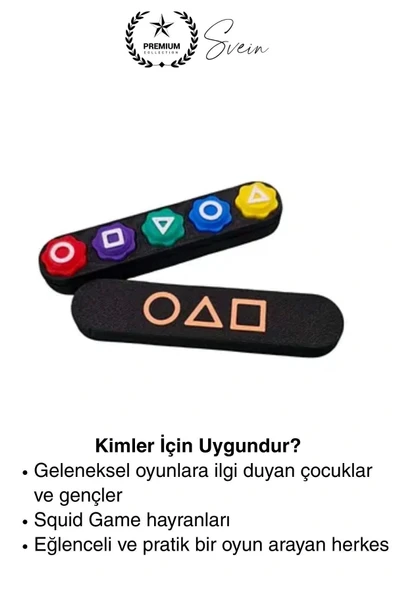 Squid Game 5 Taş Oyunu Seti Kutulu Renkli Geleneksel Kore Gonggi Koordinasyon Aile Parti Aktivite - 6