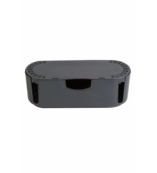 siyah Kablo Düzenleyici Çoklu Priz Kutusu Kablo Toplayıcı