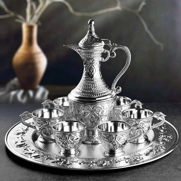 Safir 8 Parça Zemzem Takımı Gümüş Renk ürün görseli