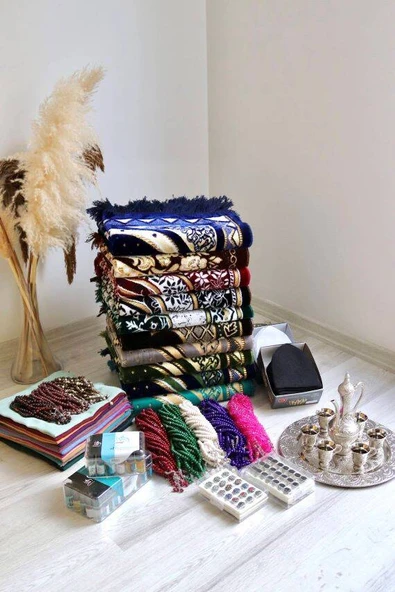 Hac ve Umre Hediyelik Seti 50 Kişilik Lüks Kadife Model-50 - Resim 4