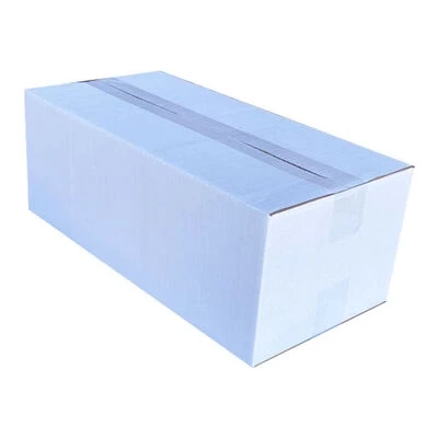40x20x15cm Tek Oluklu Koli - Beyaz