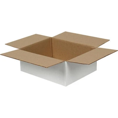 25x20x10cm Tek Oluklu Koli - Beyaz