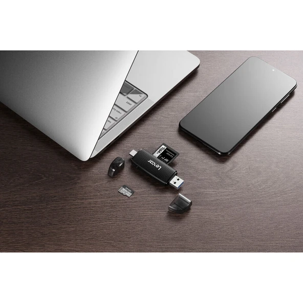 Lexar Dual USB-AC SDmicroSD Kart Okuyucu (LRW310X-BNBNG) - 2