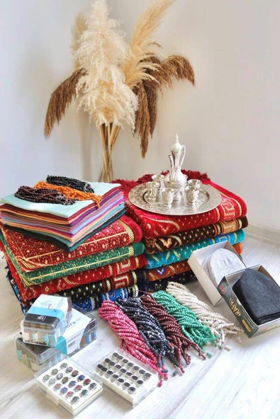 Hac ve Umre Hediyelik Seti 20 Kişilik Kadife Model-2 - Resim 2