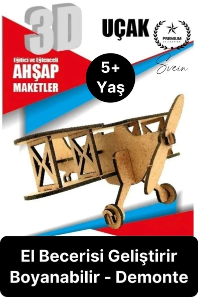 Özel Üretim 3 Boyutlu Minyatür Ham Ahşap Maket Boyanabilir Eğitici Öğretici Motor Beceri Hobi Oyun