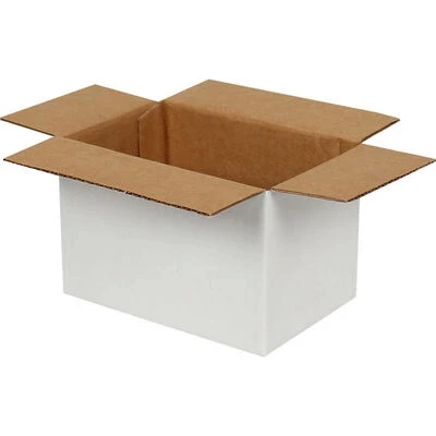 15x10x10cm Tek Oluklu Koli - Beyaz