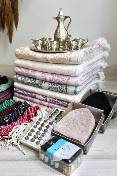 Hac ve Umre Hediyelik Ekonomik Seccade Set 20 Kişilik - Resim 3