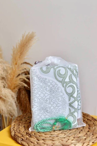 Pamuklu Ekonomik Seccade ve İnci Tesbih Seti 50 Kişilik - Resim 5