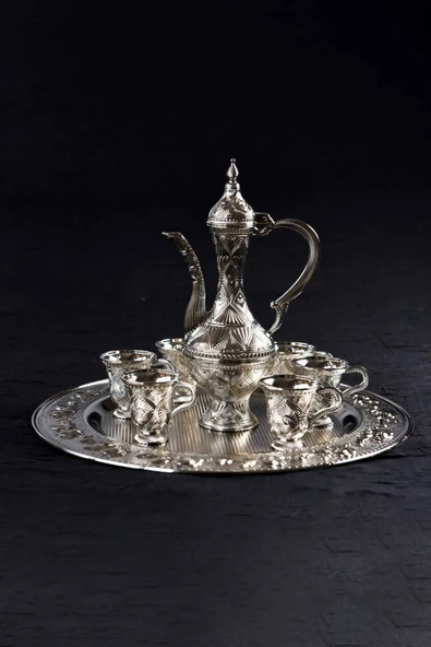 Hediyelik Sunumluk Gümüş Zemzem Takımı - 8 Parça - Resim 4