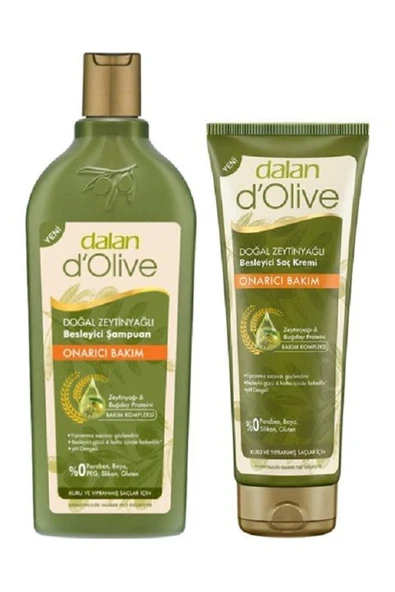 D'olive Onarıcı Bakım Şampuanı 400 ml Saç Kremi 200 ml