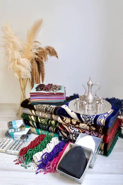 Hac ve Umre Hediyelik Seti 50 Kişilik Lüks Kadife Model-50 - Resim 5