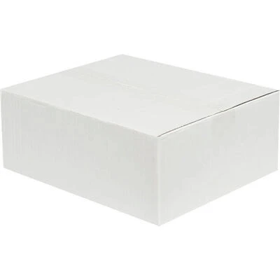 30x25x12cm Tek Oluklu Koli - Beyaz