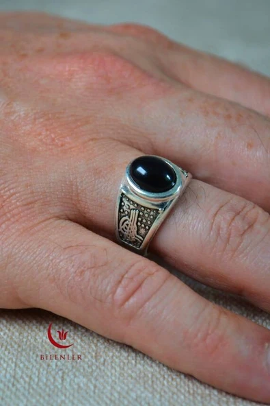 Erkek Motifli Taşlı Metal Yüzük Uzun Ömürlü, Şık Tasarım KahveSiyahKırmızı (40lı kutu) - Resim 3