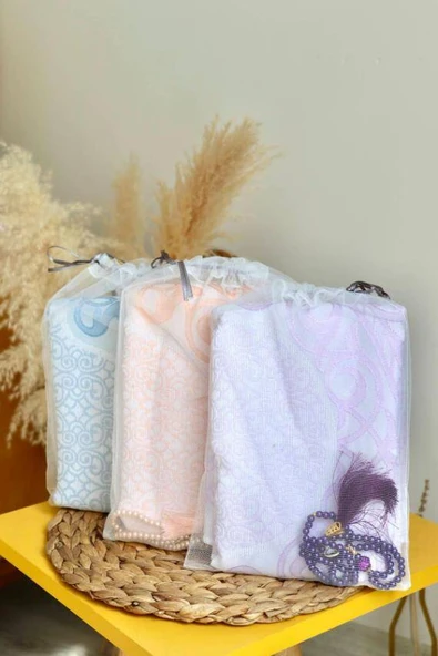 Pamuklu Ekonomik Seccade ve İnci Tesbih Seti 20 Kişilik - Resim 3