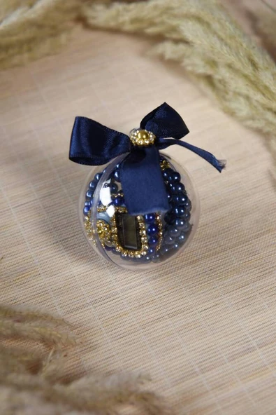 Hediyelik Mevlitlik Tesbih ve Zikirmatik Set 20 Adet Lacivert - Resim 4