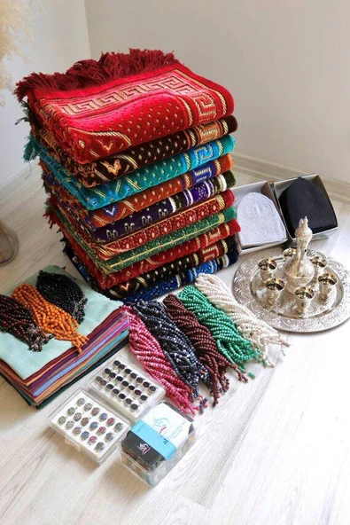 Hac ve Umre Hediyelik Seti 100 Kişilik Kadife Model-2 - Resim 3