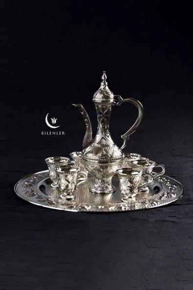 Hediyelik Sunumluk Gümüş Zemzem Takımı - 8 Parça