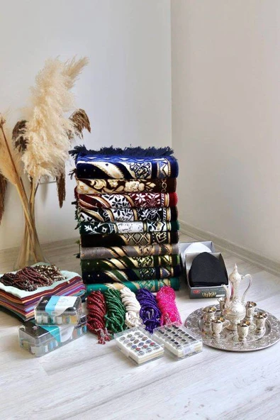 Hac ve Umre Hediyelik Seti 50 Kişilik Lüks Kadife Model-50 - Resim 3