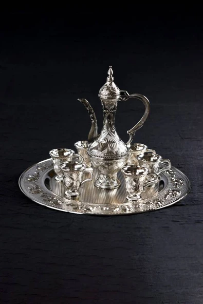 Hediyelik Sunumluk Gümüş Zemzem Takımı - 8 Parça ürün görseli