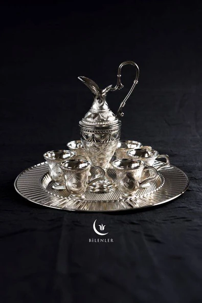Hediyelik Sunumluk Lüks Gümüş Renkli Kaf Zemzem Takımı – 8 Parça - 3