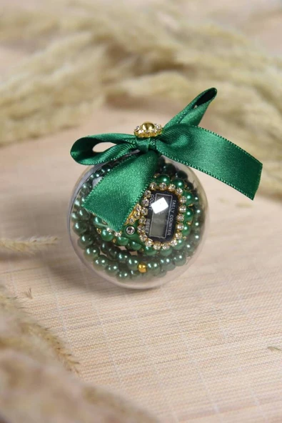 Hediyelik Mevlitlik Tesbih ve Zikirmatik Set 20 Adet Yeşil - Resim 2