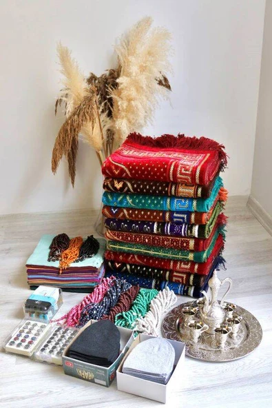 Hac ve Umre Hediyelik Seti 20 Kişilik Kadife Model-2 - Resim 6