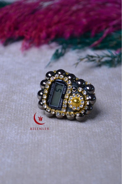 Boncuklu Taşlı Zikirmatik Siyah - Resim 4