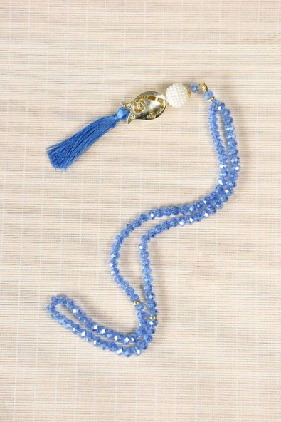 Laleli 99’lu Kristal Tesbih Bebe Mavisi - Resim 3