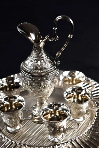 Hediyelik Sunumluk Lüks Gümüş Renkli Kaf Zemzem Takımı – 8 Parça - 3