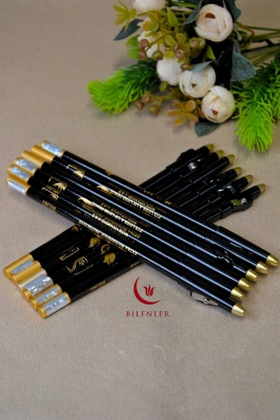 12’li Kalemtıraşlı Siyah Göz Kalemi – Klasik, Pratik ve Hac Umre Hediyeliğine Uygun ürün görseli