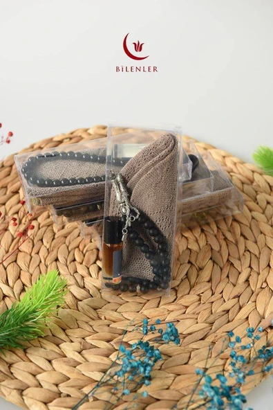 Takke Tesbih Esans Seti Erkekler İçin- Kahverengi - Resim 3