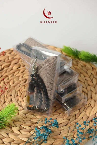 Takke Tesbih Esans Seti Erkekler İçin- Kahverengi - Resim 4