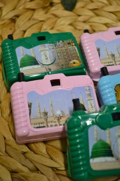 Kâbe ve Umre Fotoğraflı Oyuncak Fotoğraf Makinesi - Çocuklara Hediyelik Nostaljik Oyuncak 5 Adet - Resim 3