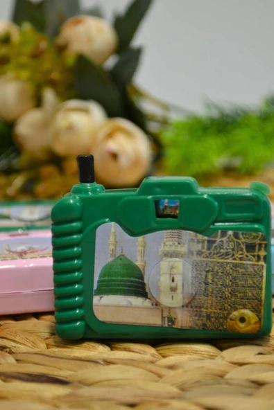 Kâbe ve Umre Fotoğraflı Oyuncak Fotoğraf Makinesi - Çocuklara Hediyelik Nostaljik Oyuncak 5 Adet - Resim 2