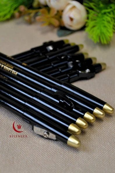 12’li Kalemtıraşlı Siyah Göz Kalemi – Klasik, Pratik ve Hac Umre Hediyeliğine Uygun - Resim 2