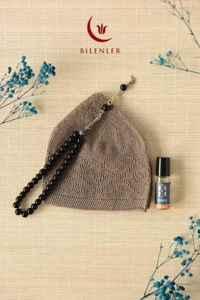 Takke Tesbih Esans Seti Erkekler İçin- Kahverengi - Resim 2