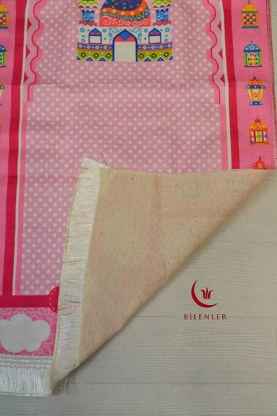 Kızımın Seccadesi – Çantalı Kız Çocuk Seccadesi(Pembe) - Resim 4